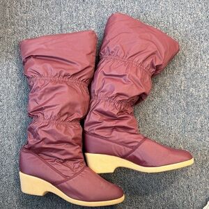 Elegant Maroon Women's Winter Boots